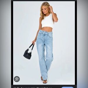 Princess Polly criss cross jeans medium wash 4